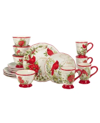 Certified International Winter's Medley 16 Piece Dinnerware Set