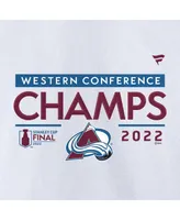 Men's Fanatics White Colorado Avalanche 2022 Western Conference Champions Locker Room T-shirt