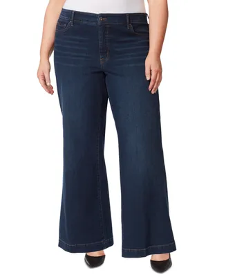 Jessica Simpson Trendy Plus True Love Trouser Wide-Leg Jeans