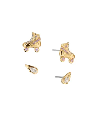 Ava Nadri Women's Skate Wing Earring Set, 2 Piece - Gold