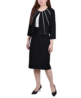 Ny Collection Women's 3/4 Sleeve Two Piece Dress Set