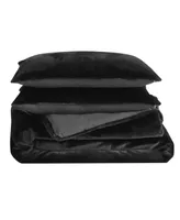 Betsey Johnson Solid Black Faux Fur Piece Duvet Cover Set