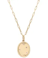 Wrapped Diamond Pisces Constellation 18" Pendant Necklace (1/20 ct. tw) in 10k Yellow Gold, Created for Macy's