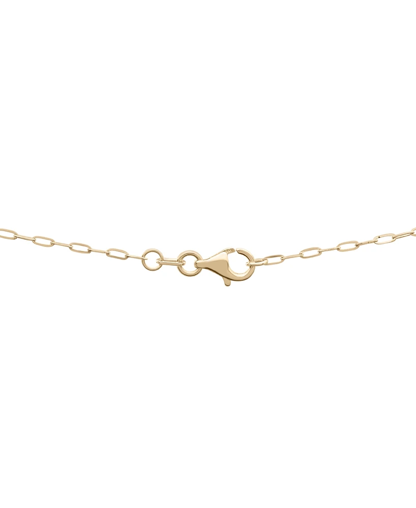 Wrapped Diamond Aquarius Constellation 18" Pendant Necklace (1/20 ct. tw) in 10k Yellow Gold, Created for Macy's