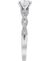 Diamond Twist Engagement Ring (1 ct. t.w.) in 14k White Gold