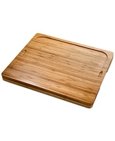 Seville Classics Bamboo Cutting Board & Flexible Food Mats Set