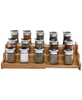 Seville Classics 3-Tier Expandable Bamboo Spice Rack Cabinet Organizer