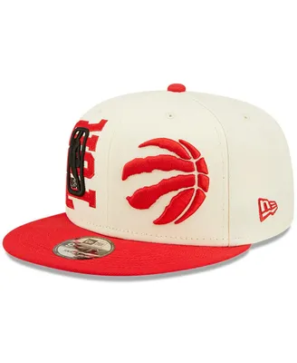 Men's New Era Cream and Red Toronto Raptors 2022 Nba Draft 9FIFTY Snapback Adjustable Hat