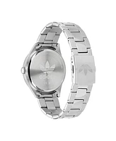 adidas Unisex Three Hand Edition Three Silver-Tone Stainless Steel Bracelet Watch 41mm