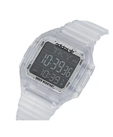 adidas Unisex Gmt Digital One Gmt Clear Resin Strap Watch 47mm