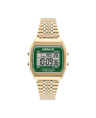 adidas Unisex Digital Two -Tone Stainless Steel Bracelet Watch 36mm