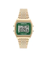 adidas Unisex Digital Two -Tone Stainless Steel Bracelet Watch 36mm