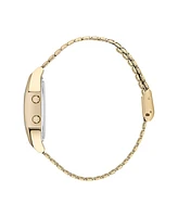 adidas Unisex Digital Two Gold-Tone Stainless Steel Bracelet Watch 36mm