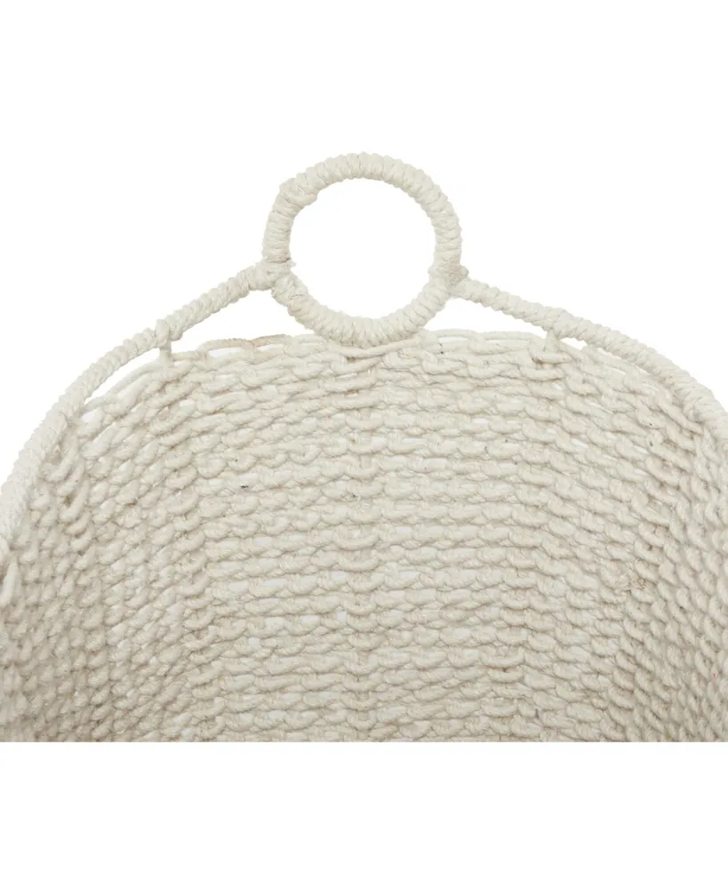 Cotton Bohemian Storage Basket, 18" x 22"
