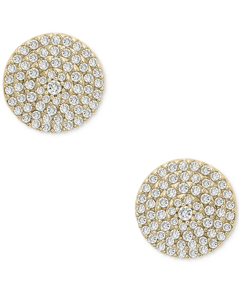 Wrapped in Love Diamond Circle Stud Earrings (1/2 ct. t.w.) in 14k Gold, Created for Macy's