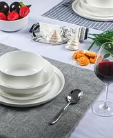 Table 12 Natural White 16-Pc Dinnerware Set, Service for 4