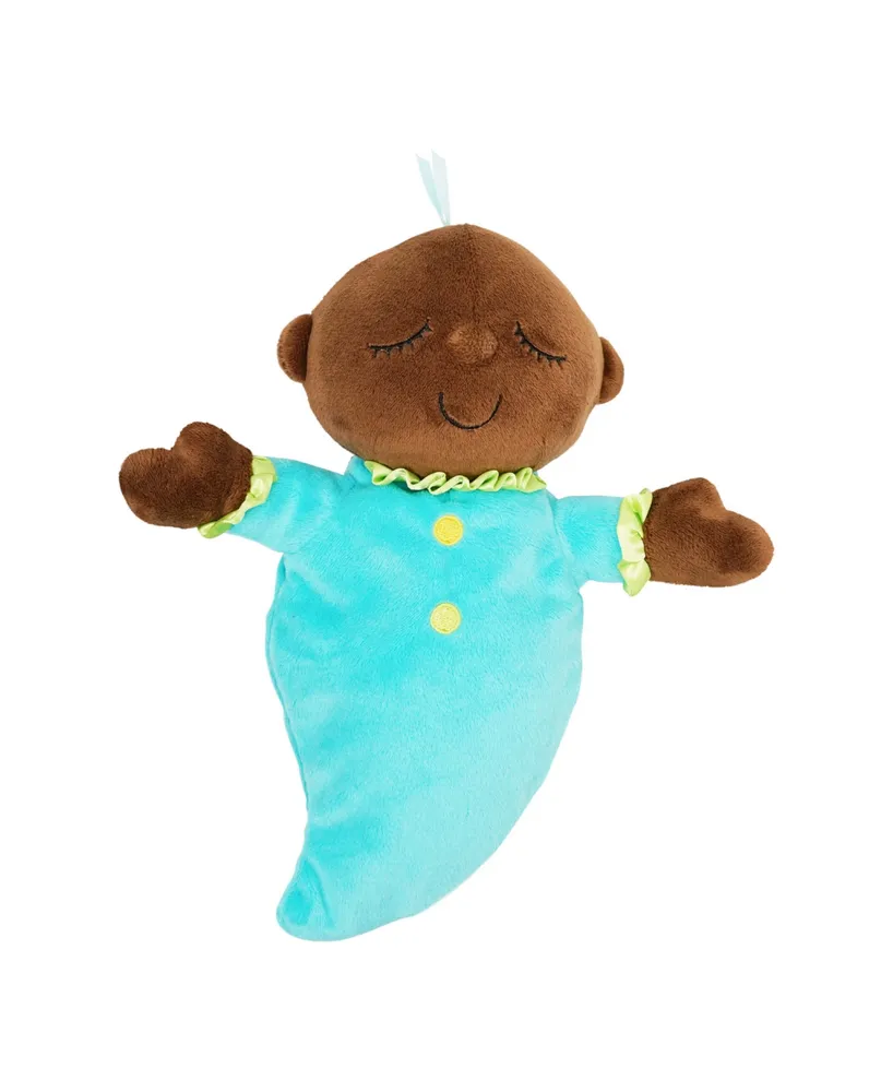 Manhattan Toy Company Snuggle Pod Sweet Pea Brown First Baby Doll with Cozy Sleep Sack