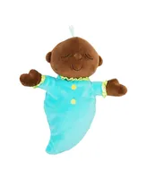 Manhattan Toy Company Snuggle Pod Sweet Pea Brown First Baby Doll with Cozy Sleep Sack