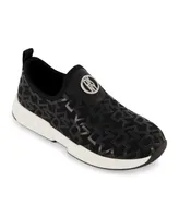 Dkny Little Girls Lightweight Slip On All Over Logo Sneakers