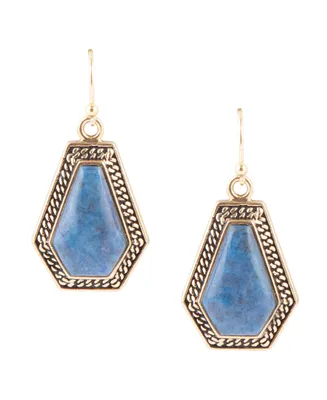 Barse Tribeca Genuine Lapis Statement Earrings