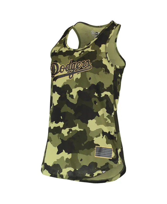 New Era Green Chicago Cubs 2022 MLB Armed Forces Day Camo Racerback Tank Top