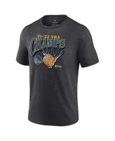 Men's Fanatics Heathered Charcoal Golden State Warriors 2022 Nba Finals Champions Zone Hoops Tri-Blend T-shirt