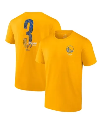 Men's Fanatics Jordan Poole Gold Golden State Warriors 2022 Nba Finals Champions Name and Number T-shirt