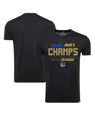 Men's Sportiqe Black Golden State Warriors 2022 Nba Finals Champions Comfy Wordmark Tri-Blend T-shirt