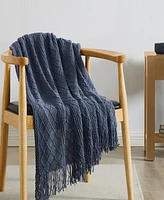 Brooklyn Loom Woven Texture Solid Cool Throw, 60" x 50"