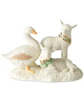 Lenox First Blessing Lambs & Goose Figurine