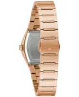 Bulova Women's Modern Gemini Diamond Accent Rose Gold-Tone Stainless Steel Bracelet Watch 30mm - Rose Gold
