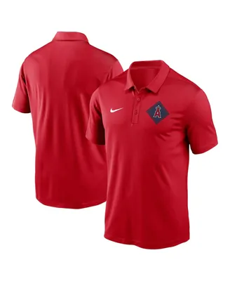 Men's Nike Red Los Angeles Angels Diamond Icon Franchise Performance Polo Shirt