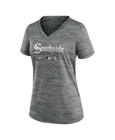 Women's Nike Gray Chicago White Sox Mlb City Connect Velocity Space-Dye Performance V-Neck T-shirt