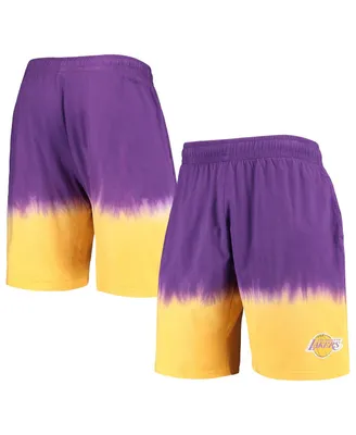 Men's Mitchell & Ness Purple, Gold Los Angeles Lakers Hardwood Classics Authentic Shorts