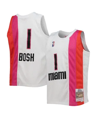Big Boys Mitchell & Ness Chris Bosh White Miami Heat 2011-12 Hardwood Classics Swingman Jersey