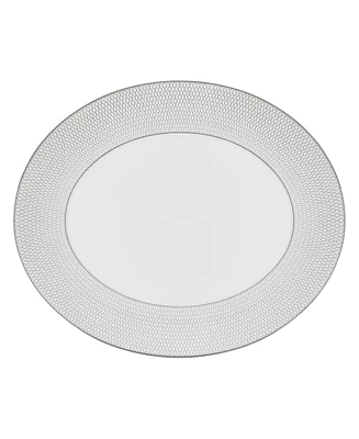 Wedgwood Gio Platinum Oval Serving Platter, 13"