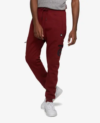 Ecko Unltd Men's Simple Story Cargo Fleece Joggers