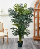 Nearly Natural 6.5' Golden Cane Palm Tree