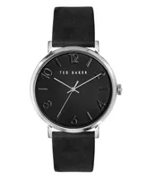 Ted Baker Men's Phylipa Black Leather Strap Watch 43mm