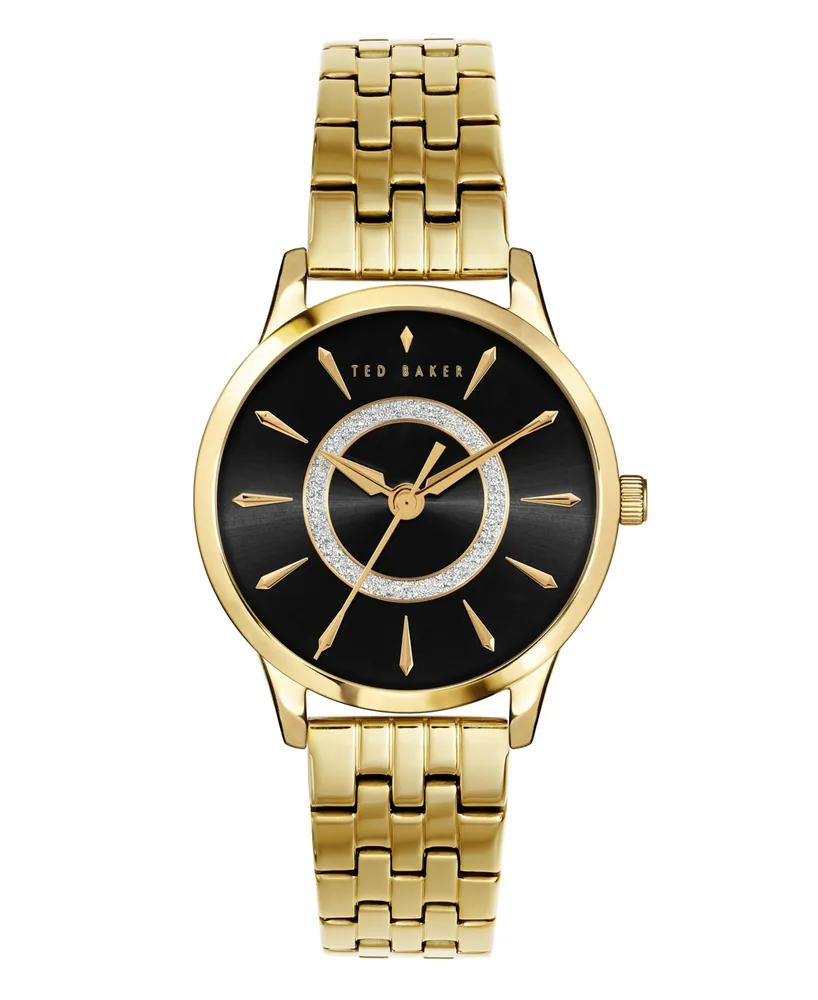 Ted Baker Women's Fitzrovia Charm Gold-Tone Stainless Steel Bracelet Watch 34mm