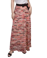 Plus Size Chiffon Maxi Skirt