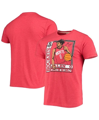 Men's Homage Jalen Green Red Houston Rockets Rookie Player Pack Tri-Blend T-shirt