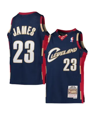 Big Boys Mitchell & Ness LeBron James Navy Cleveland Cavaliers 2008-09 Hardwood Classics Swingman Jersey