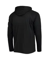 Men's Columbia Black Oakland Athletics Terminal Tackle Omni-Shade Raglan Pullover Hoodie