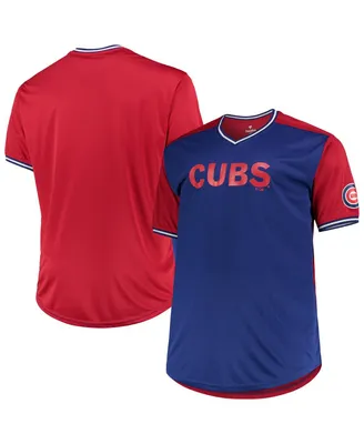 Men's Royal, Red Chicago Cubs Solid V-Neck T-shirt