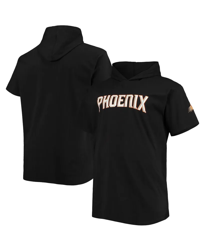 Men's Black Phoenix Suns Big and Tall 2-Hit Short Sleeve Pullover Hoodie