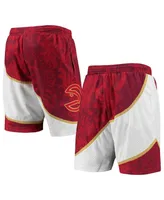 Men's Mitchell & Ness Red Atlanta Hawks Hardwood Classics Lunar New Year Swingman Shorts