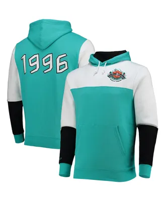 Men's Mitchell & Ness Teal Nba Hardwood Classics 1996 All-Star Game Colorblock Fusion Pullover Hoodie