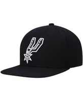 Men's Mitchell & Ness Black San Antonio Spurs Ground 2.0 Snapback Hat