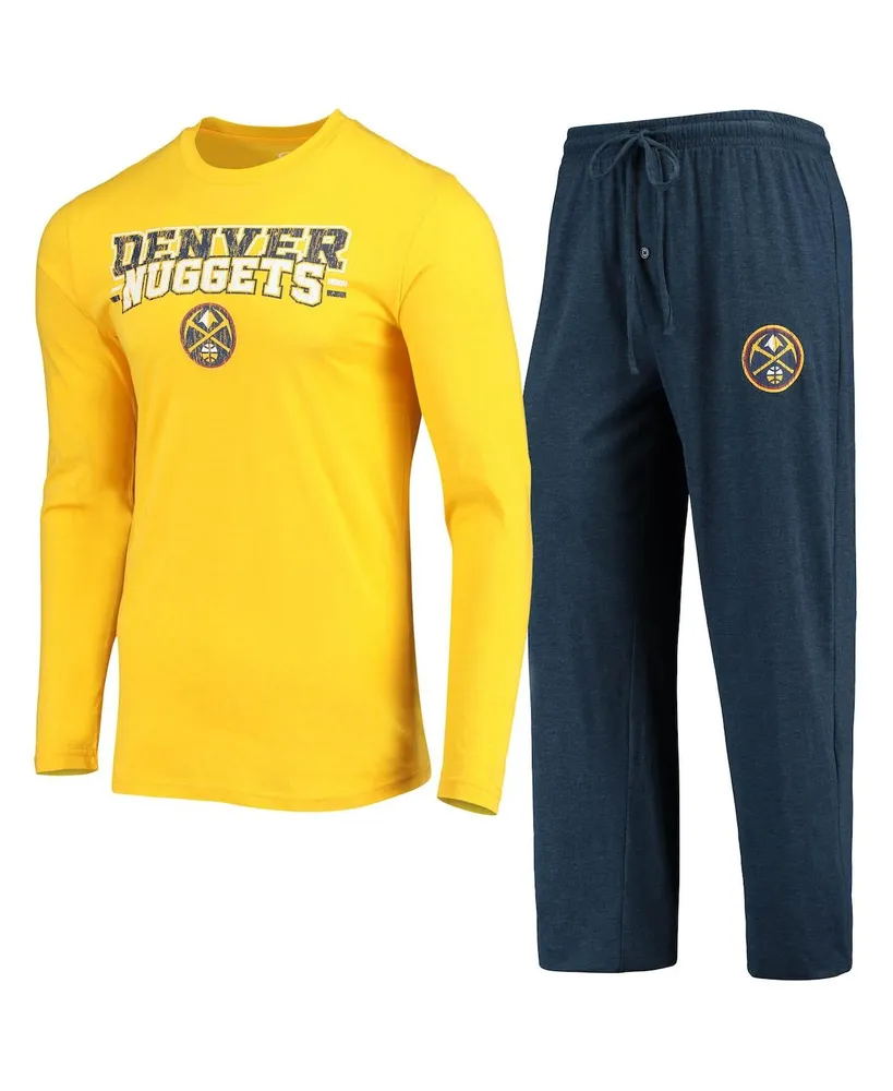 Concepts Sport Men's Navy and Gold Milwaukee Brewers Badge T-shirt Pants  Sleep Set